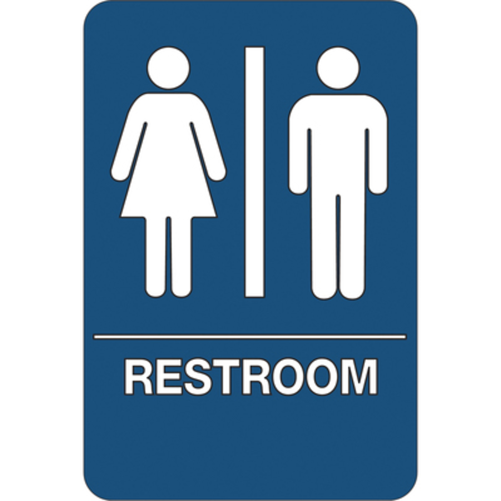 Men/Women Restroom ADA Compliant PS 1/CS, Sign Message Men/Women Restroom, Height 6 in, Width 9 in, Model# SN105
